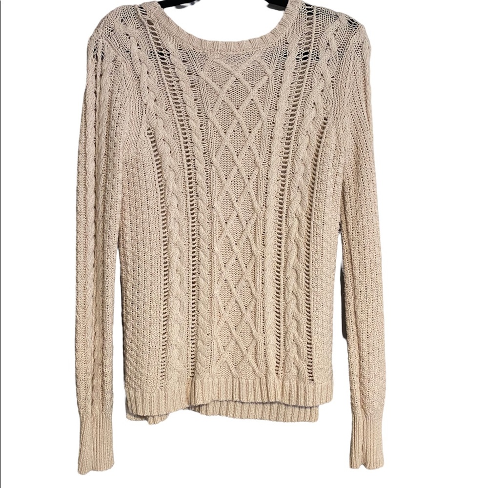 Aeropostale Cable-Knit Cream Sweater